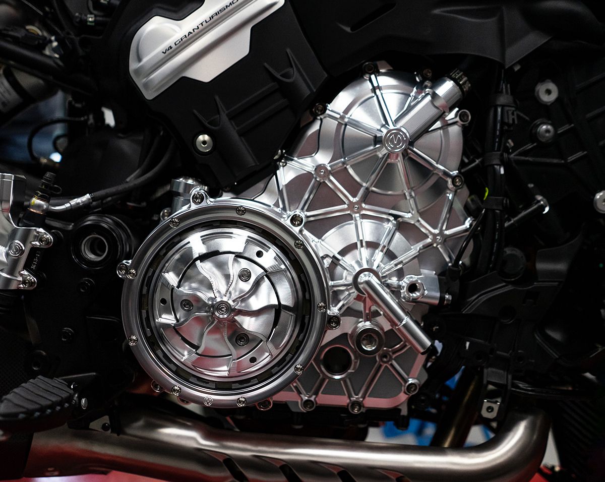 Aluminijski motorni kućište desno s titanskim vijcima Motocorse Ducati Panigale V4/S/R (18-24) 