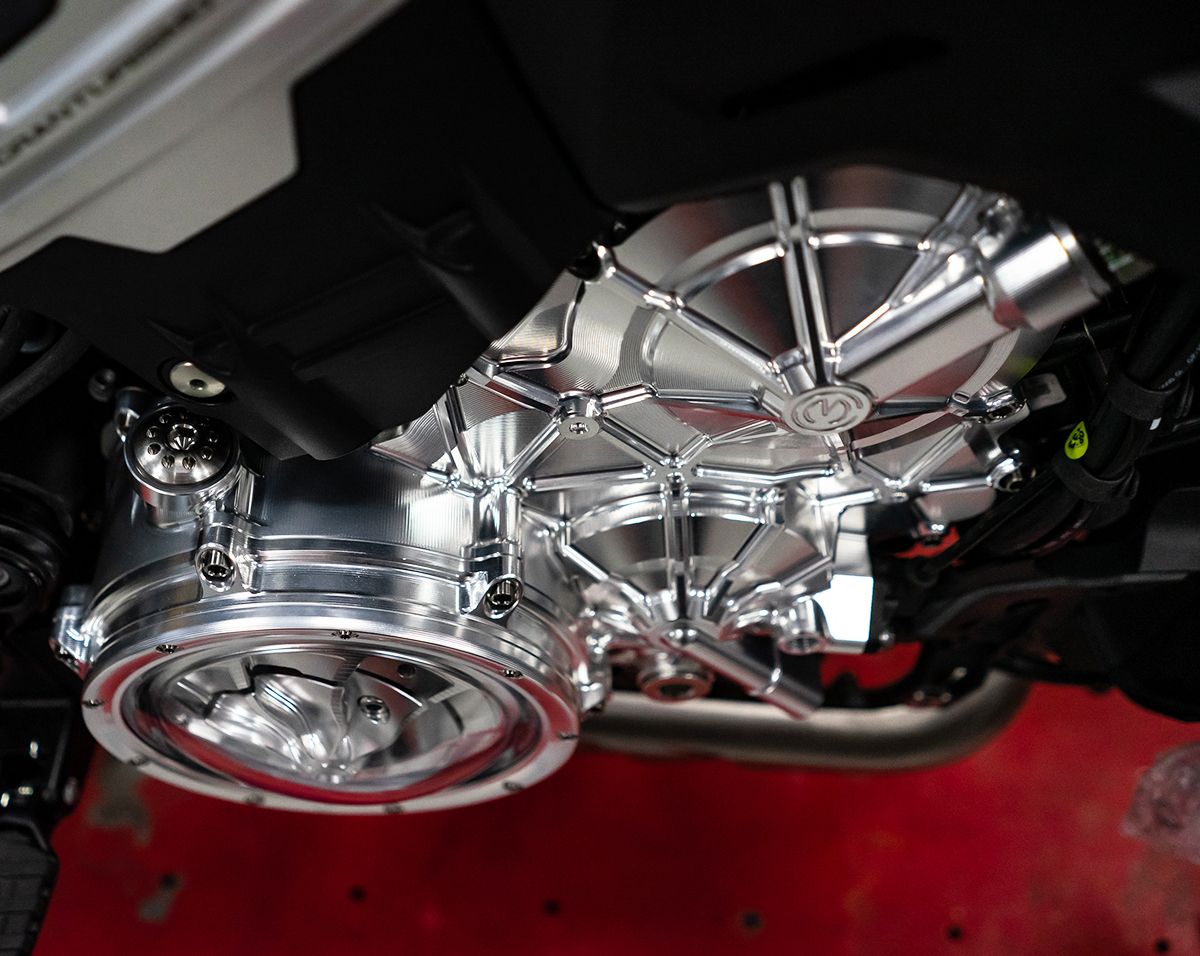 Aluminijski motorni kućište desno s titanskim vijcima Motocorse Ducati Panigale V4/S/R (18-24) 