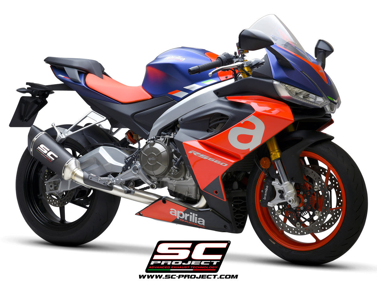 SC-Project nehrđajući čelik kompletni sustav 2-1 SC1-R Aprilia RS 660 (20-24) A23A-KC90 