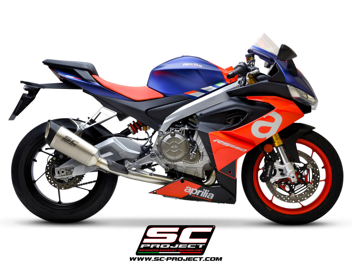 SC-Project nehrđajući čelik kompletni sustav 2-1 SC1-R Aprilia RS 660 (20-24) A23A-KC90 