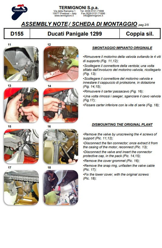 Termignoni Slip-On Kit Carbon Ducati Panigale 899 (13-16) D155102CPT+D155Y 