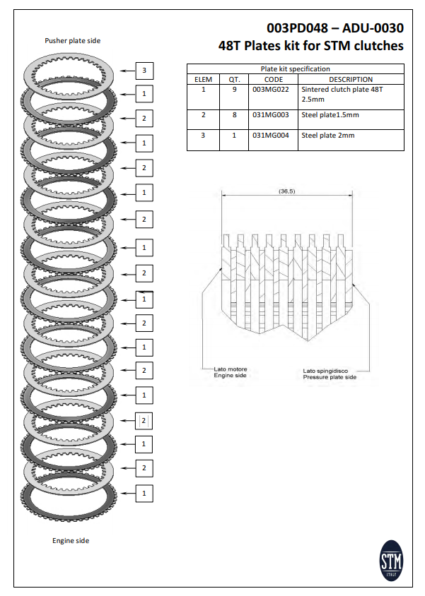 STM EVO SBK suha spojka Ducati Panigale 1199/1299 KTT-0400 