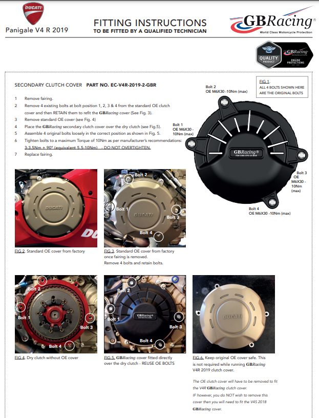 Zaštitna obloga za spojku GBRacing Ducati Panigale V4 R (19-21) 