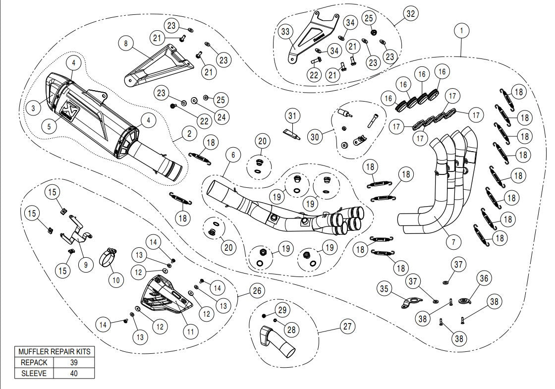 Akrapovic Evolution Line (Titan) BMW S1000RR K67 (19-26) S-B10E10-APL 