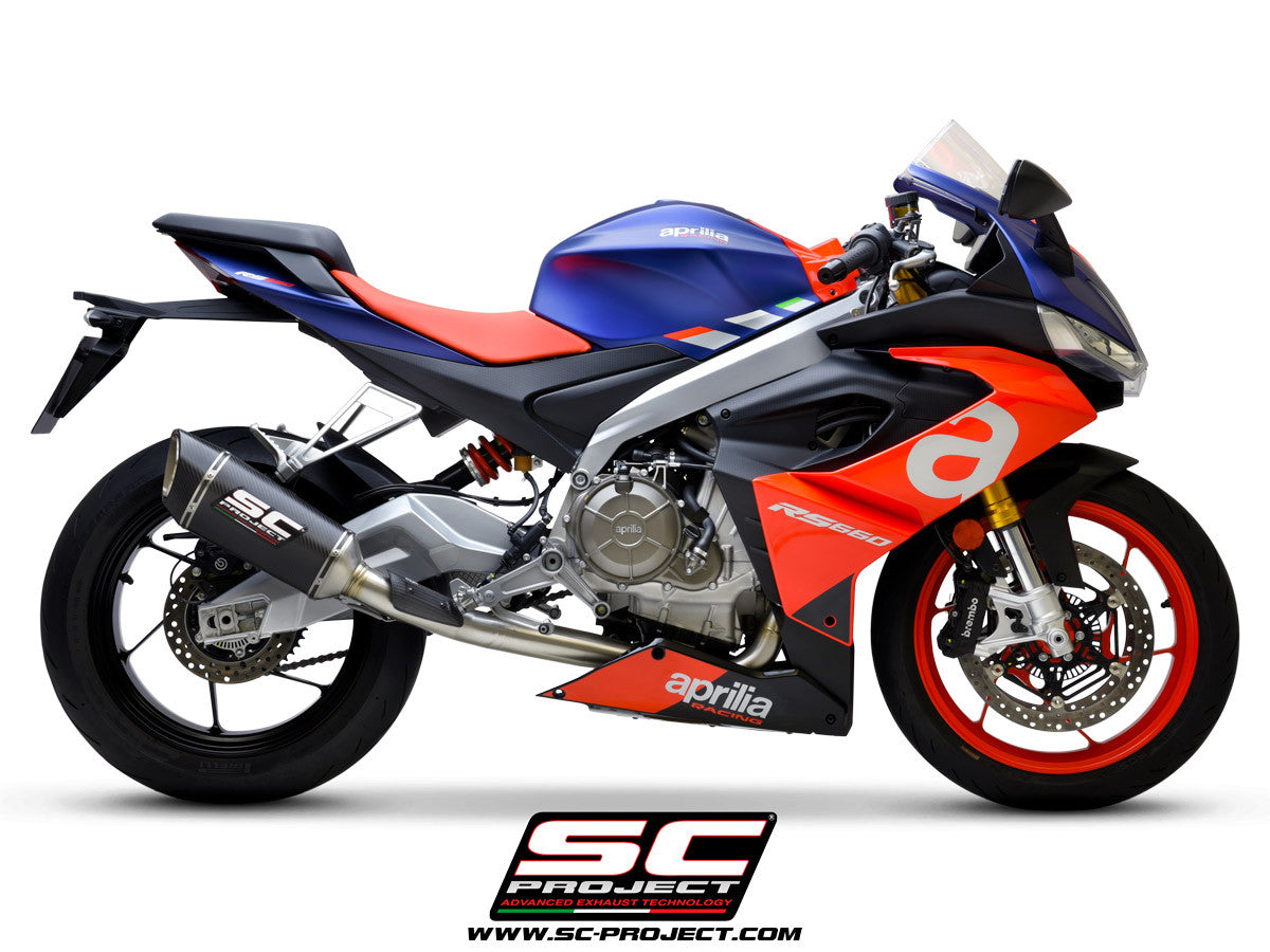 SC-Project nehrđajući čelik kompletni sustav 2-1 SC1-R Aprilia RS 660 (20-24) A23A-KC90 
