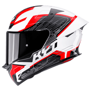 KYT TT-Revo kaciga Speeding Bijela / Crvena Y6TR0051 