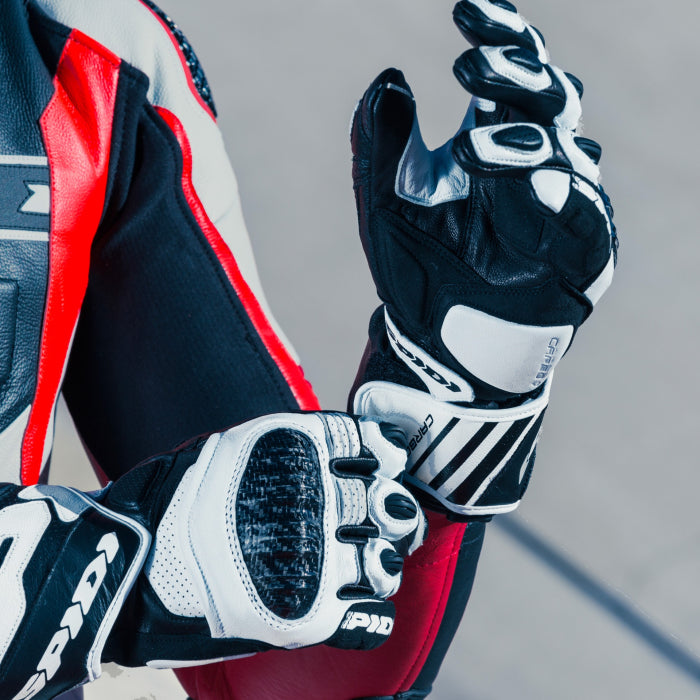 Spidi Carbo 7 Sport motociklističke kožne rukavice | Muške | Crvena | A210014 