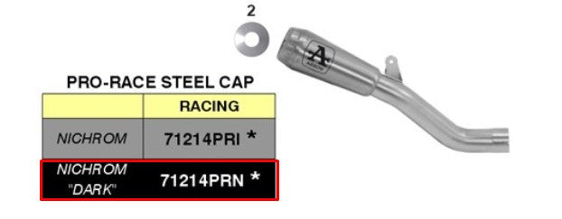 Arrow Slip-On Kit Pro-Race nehrđajući čelik tamni Aprilia RSV4/RR/RF (17-18) 71214PRN 