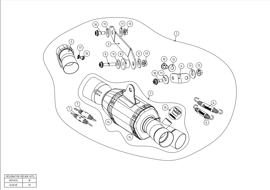 Akrapovic međucijev Track Day (nehrđajući čelik) Yamaha YZF-R6 (08-26) L-Y6SO4/TD/1 