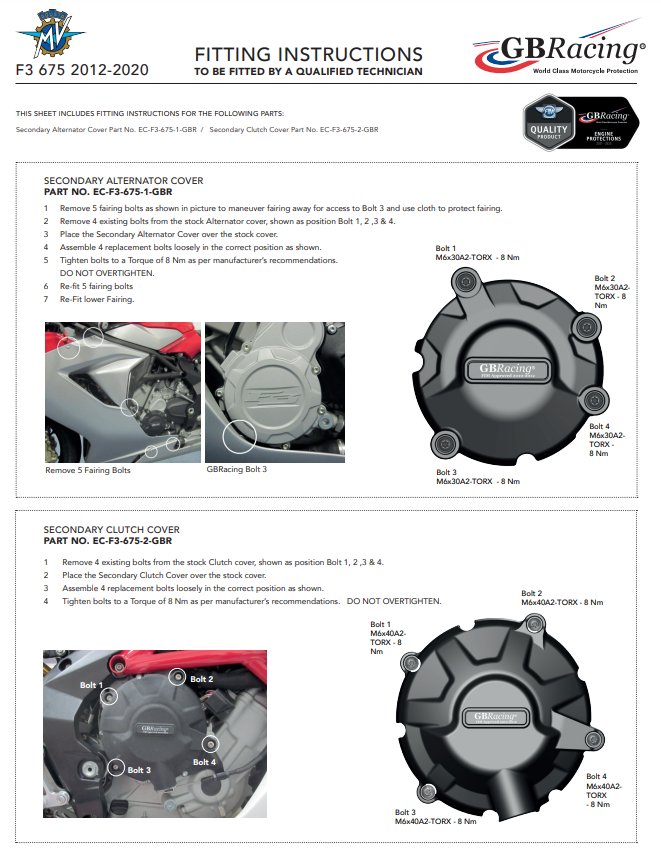 Zaštita spojke GBRacing MV Agusta F3 675/800 (12-26) 