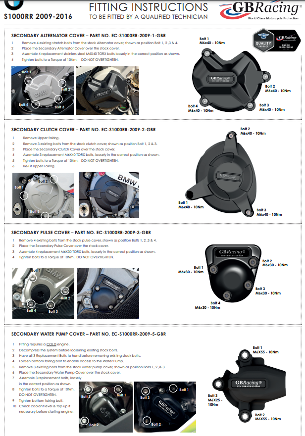 Zaštitna navlaka za alternator GBRacing BMW S1000RR (09-18) 