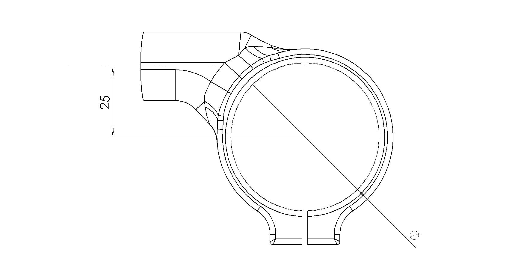 Offset upravljača 25 Spider Racing Yamaha YZF-R1/M RN32, RN49 i RN65 (15-26) 50.25.R1 