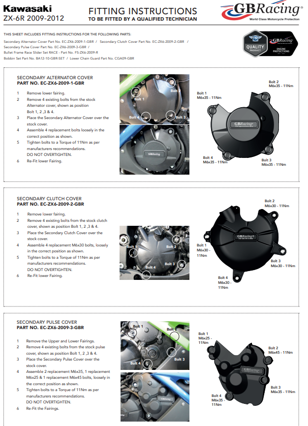 Zaštitna obloga za spojku GBRacing Kawasaki ZX-6R/636/RR (09-26) 