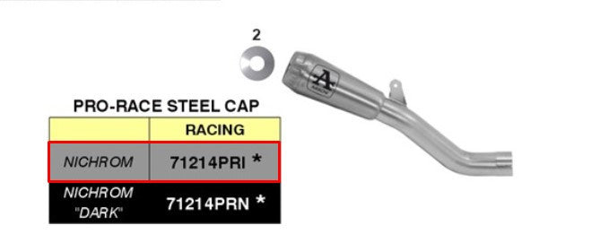 Arrow Slip-On Kit Pro-Race nehrđajući čelik Aprilia RSV4/RR/RF (17-18) 71214PRI 