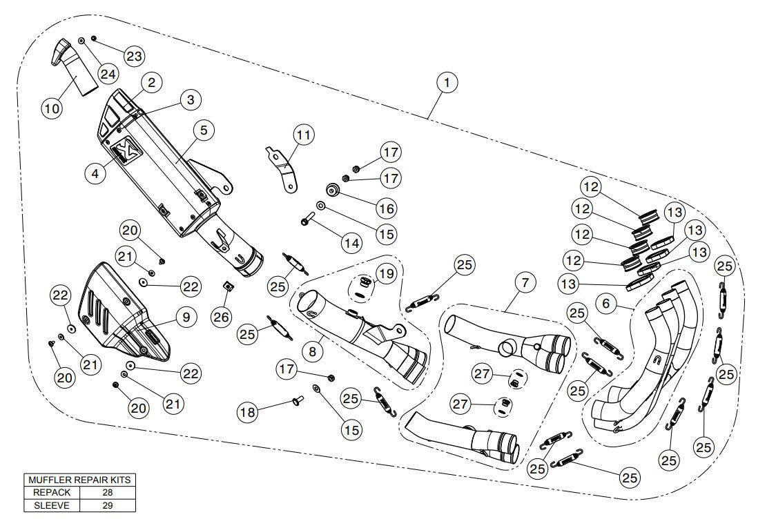 Akrapovič Evolution Line (Titanij) Yamaha YZF-R6 (08-26) S-Y6E9-APT 