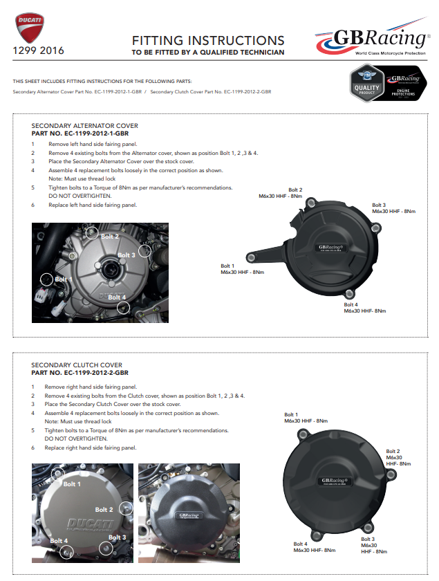 Kompletna zaštita za motore GBRacing Ducati Panigale 1299/S (15-18) 